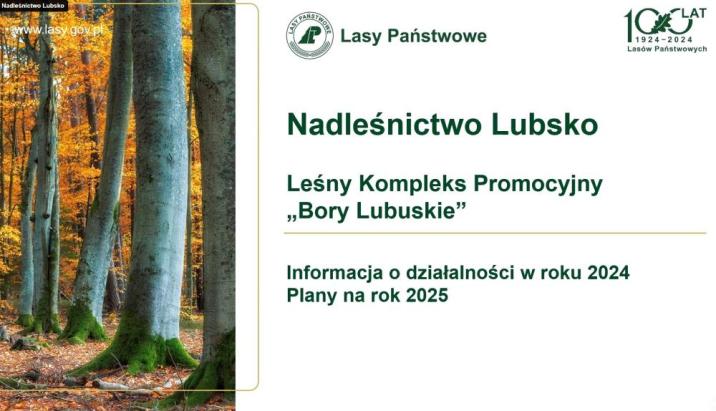 Pierwsza strona prezentacji o Nadleśnictwie Lubsko